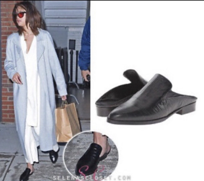 ROBERT CLERGERIE Size 10.5 Black Leather Croc Embossed Embossed Mules Flats Robert Clergerie Alice Croc Embossed Mules Flats Leather  main image 4