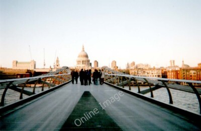 Photo 6x4 The Millennium Bridge looking towards St Paul's London  c2007