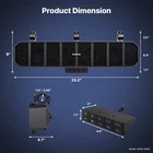 600W 25" 8 Speaker Bluetooth Polaris ATV UTV RZR Waterproof LED Sound bar System