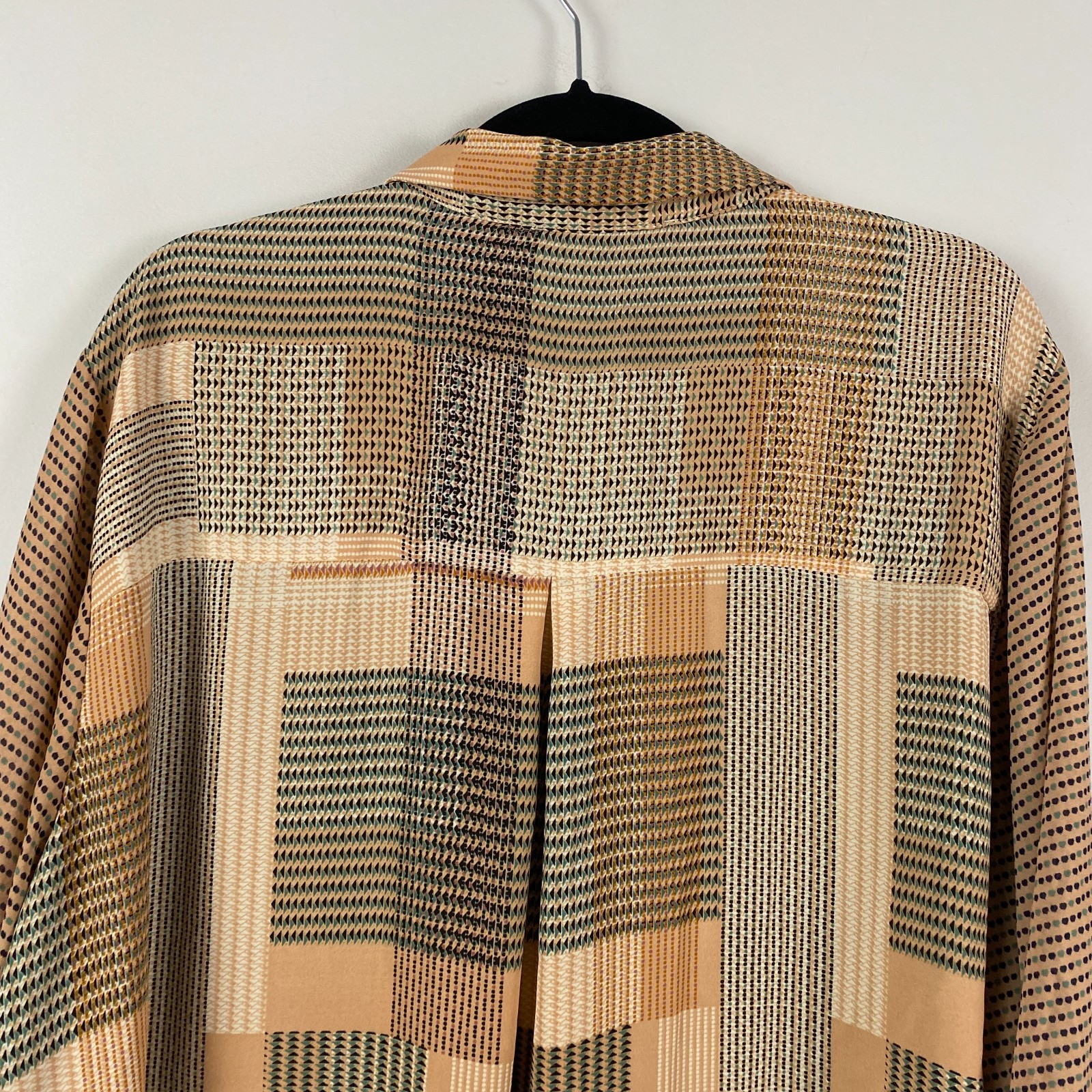 Rose + Olive Patchwork Blouse Size 3X Button Up 3… - image 7