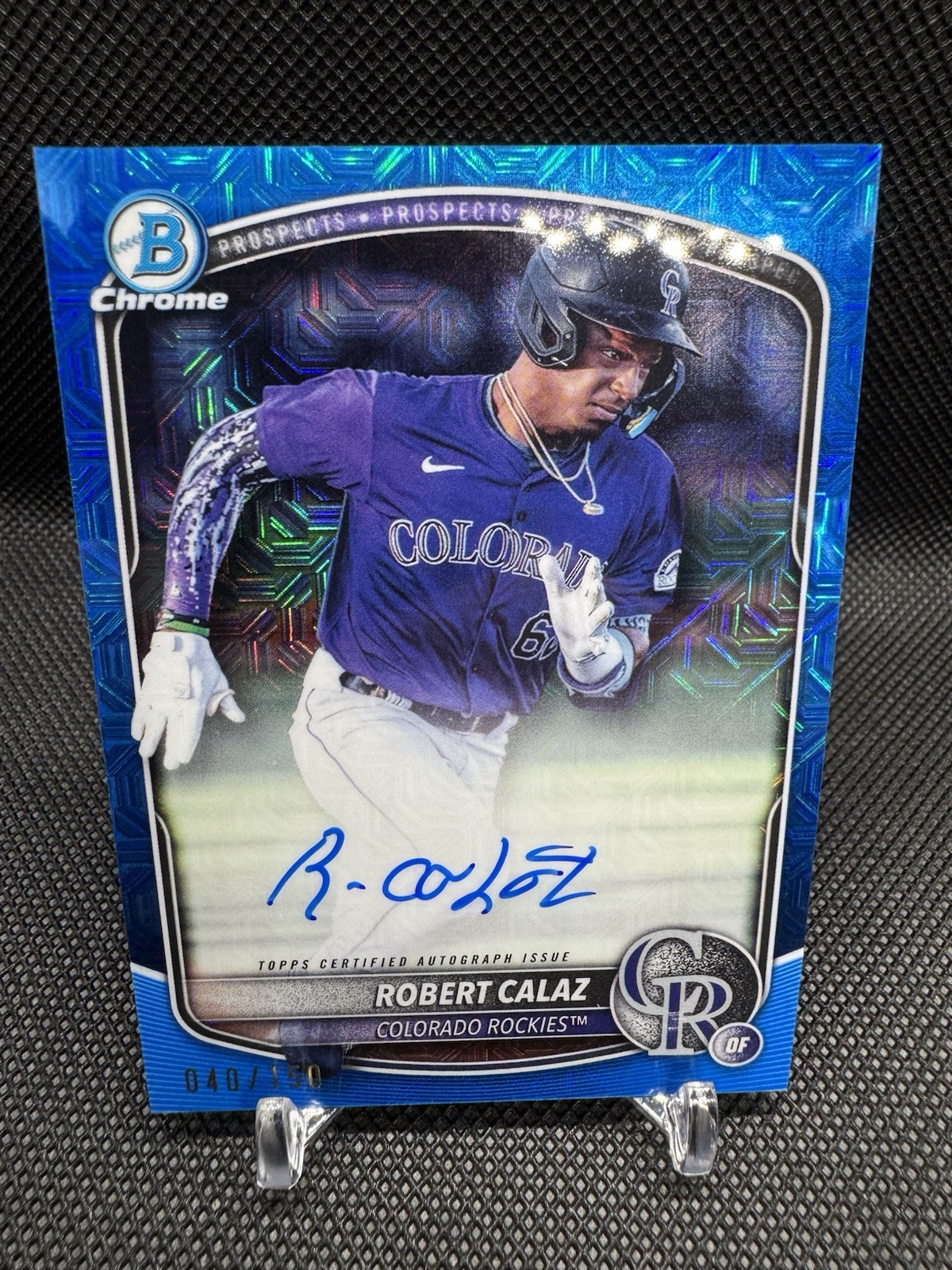 2025 Bowman Chrome #BMA-RC Robert Calaz | Mega Box Blue Mojo - Auto #/150