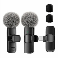 Lavalier Microphone Wireless Audio Video Recording Mini Mic For Android/iPhone
