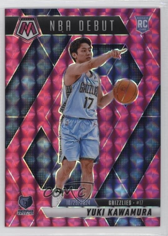 2024 Panini Mosaic NBA Debut Pink Prizm 6/175 Yuki Kawamura #265 Rookie RC 6o3