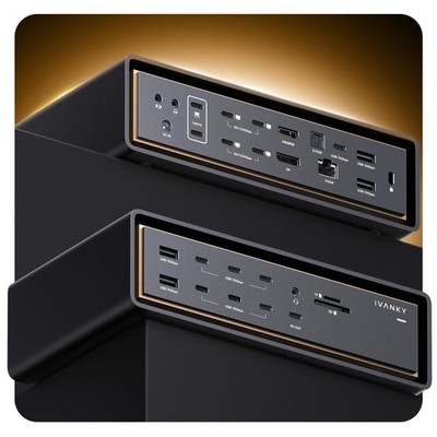 iVANKY 26-in-1 FusionDock Ultra, 10GbE MacBook Docking Station, Quad 6K/Triple
