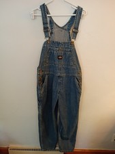 Key Est 1908 Carpenter Overalls Women's 8 Short, Dark Wash Vtg.