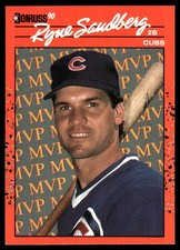 Ryne Sandberg 1990 Donruss #BC-10 Cubs MLB READ FREE SHIPPING AutographDen