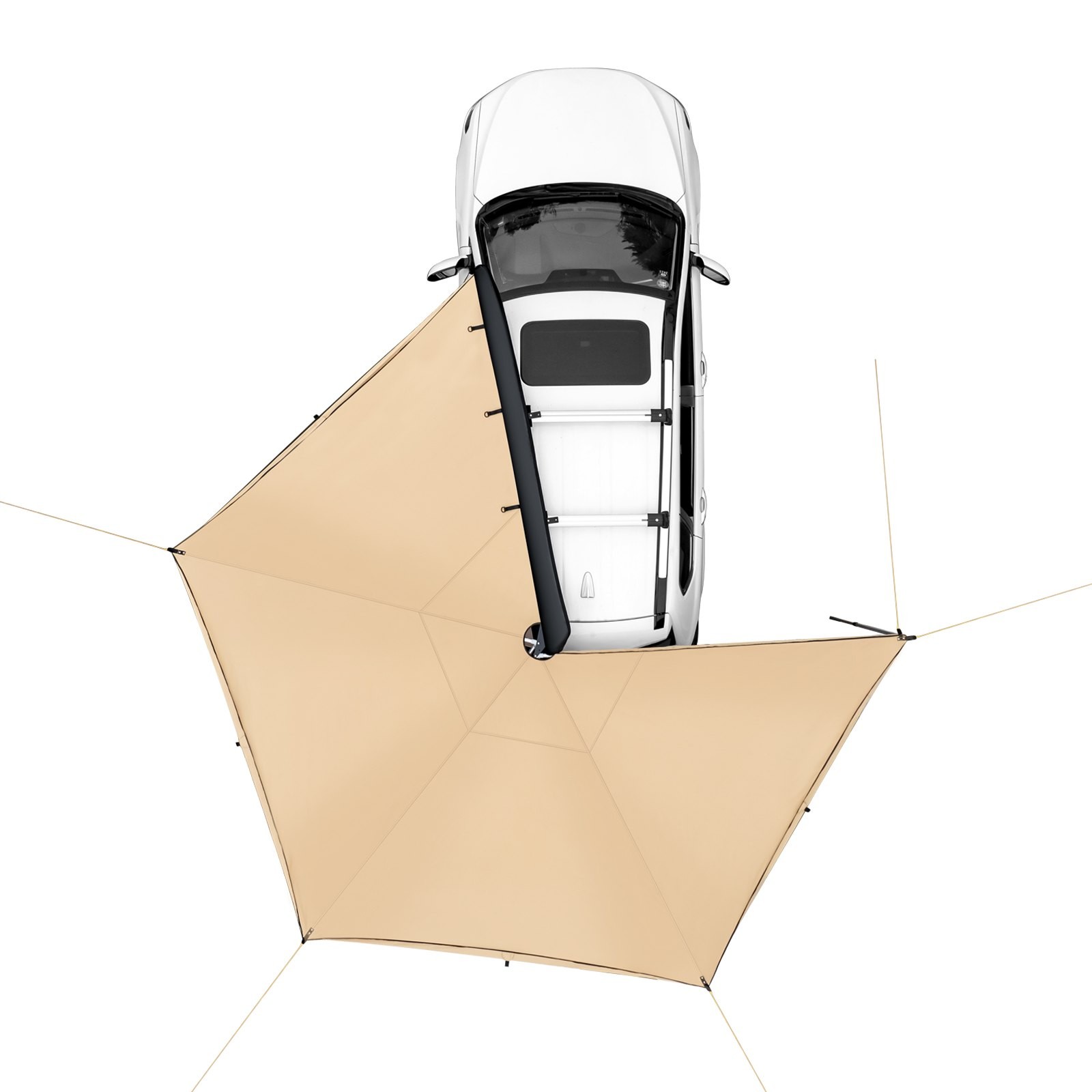 VEVOR Vehicle Awning 270 Degree, 8.2' Height Retractable Car Side Awning, PU3000