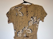 Janice Jr. by Rolfe vintage WWII 1940s hand-painted floral dress