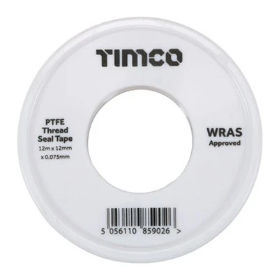 Timco - Pita Meterai Benang PTFE (Saiz 12m x 12mm - 2 Keping) - Image 1 of 2