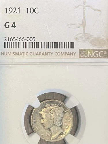 1921 Mercury Dime, NGC GOOD4