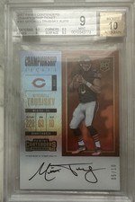 2017 Mitch Trubisky Panini Contenders Championship RC Ticket AUTO /10 -Vertical