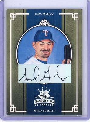 2005 Donruss Kings Adrian Gonzalez Crowning Moment Auto /100 Texas Rangers T1