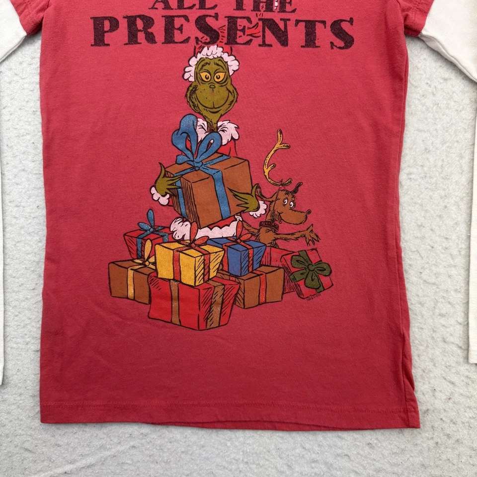 Camisa de Navidad The Grinch Niñas Grande L Roja Antigua Azul Marino Coleccionables Vacaciones Foto 4 de 4