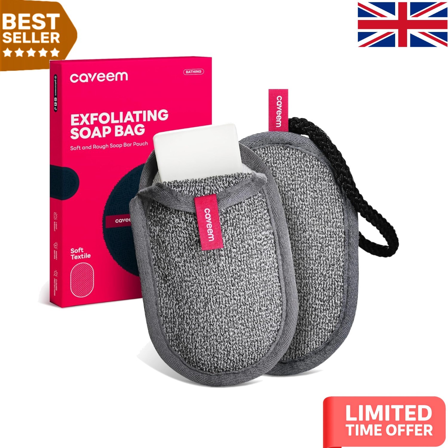 Eco-Friendly Exfoliation Soap Sack – Dual-Sided Soap Holder for Smooth Cleansing