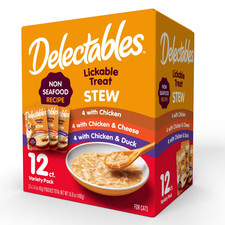Hartz Delectables Stew Non-Seafood Lickable Wet Cat Treats Variety Pack,12 Count
