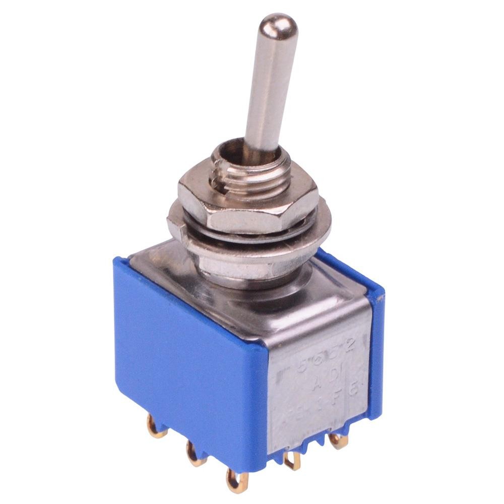 5552AD APEM On-(On) Momentary 6.35mm Miniature Toggle Switch 3PDT 4A 30VDC