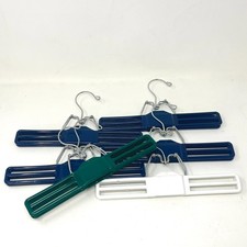 Lot of 6 Vintage TAMOR Type Plastic Pants Skirts Clamp Hangers