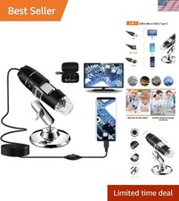 Versatile 40X to 1000X USB Microscope - Includes Metal Stand  Carrying Case