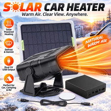 Solar Powered Heater Portable Heating  Fan Defroster Demister for Car Truck Pet