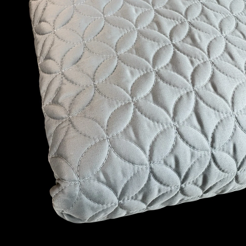 CUDDLEDOWN Edredón Colcha Doble Meridiano Algodón Estaño Gris Acolchado NUEVO Foto 3 de 4