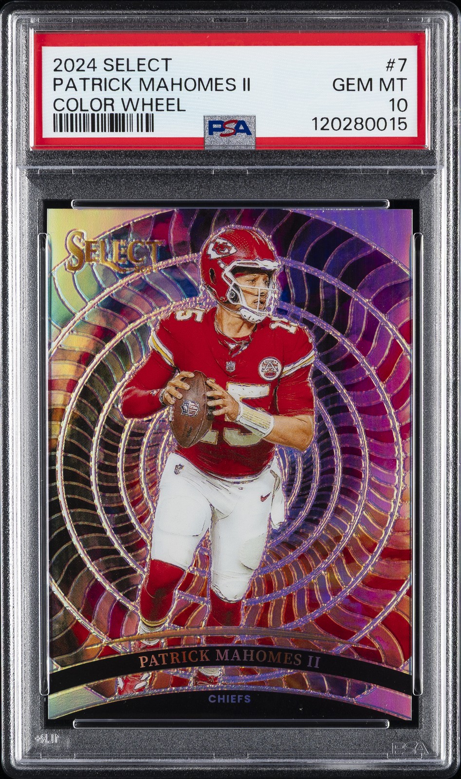 2024 PANINI SELECT COLOR WHEEL #7 PATRICK MAHOMES II PSA 10