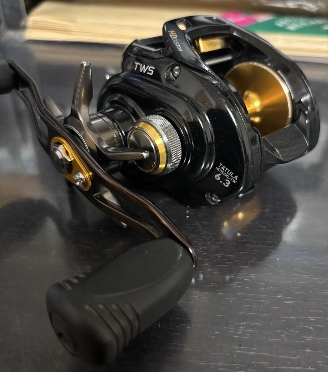 DAIWA 14 TATULA HD CUSTOM 150HL-TW Bait Reel 6.3:1 Black Gold