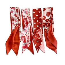 4 Pack Purse Scarf for Bags Silk Head Scarf for Hair Handbag Women Scarfs Ban...