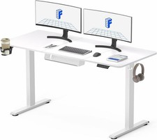 Image of FLEXISPOT Electric Standing Desk 140x60cm Height Adjustable Sit Stand Desk White
