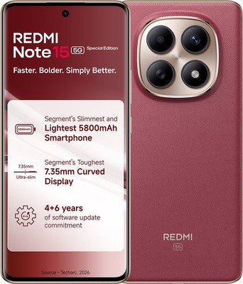 REDMI Note 15 SE 5G (Crimson 256GB 8GB RAM) Snapdragon 6 Gen 3 Global Version.