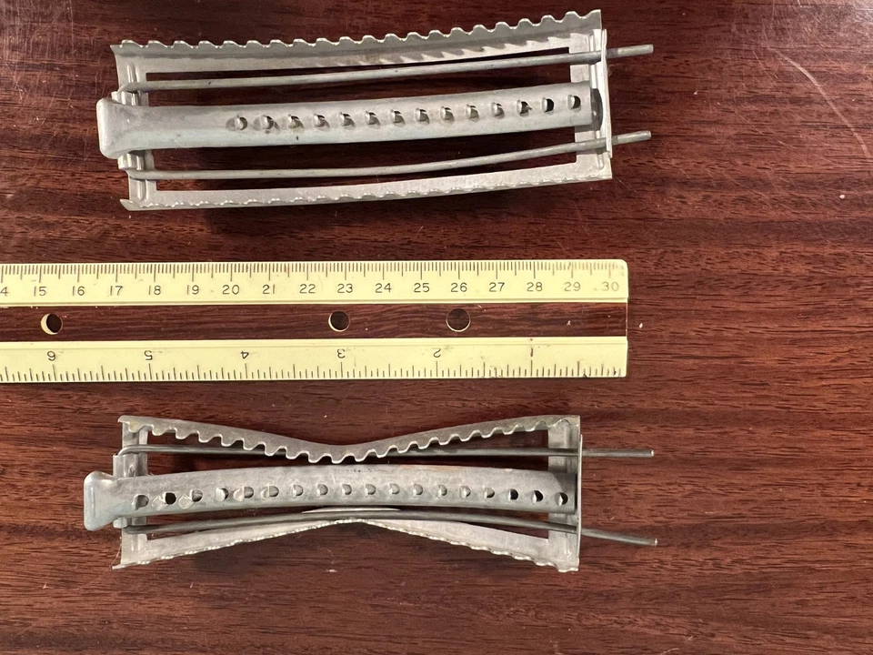 2 Редкие алюминиевые заколки для волос TRU-WAVE прямоугольной формы и песочных часов - Изображение 4 из 4