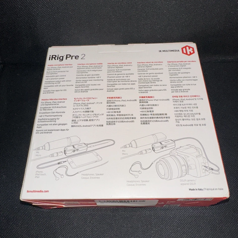 New IK Multimedia iRig Pre 2 - XLR Microphone Interface for iOS Devices - Image 2 of 3