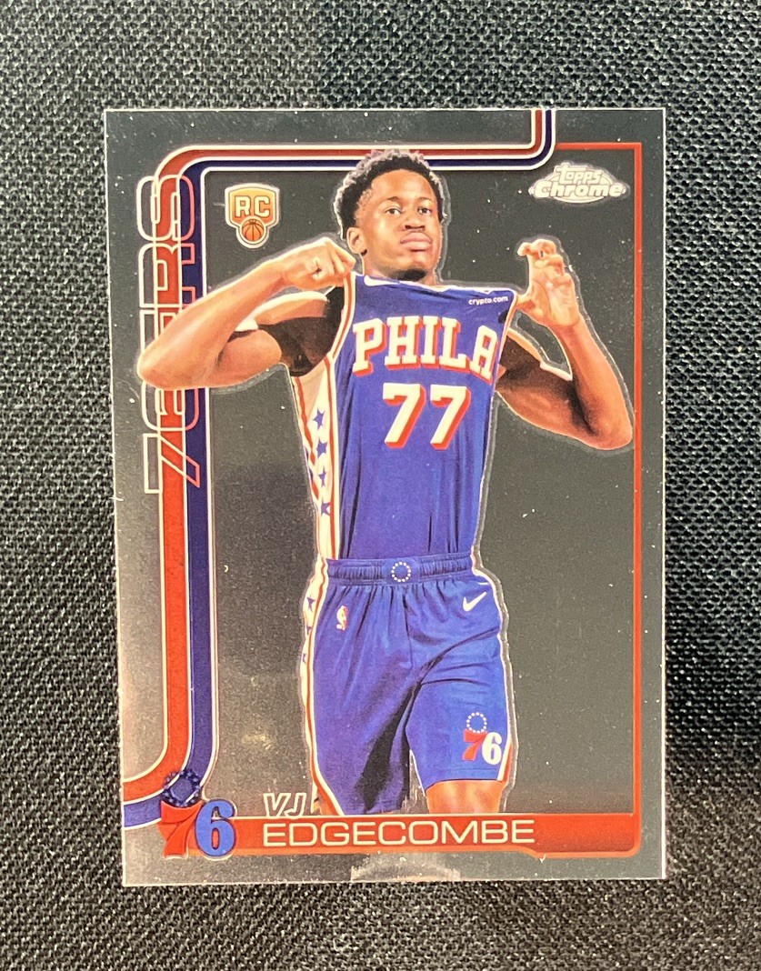 Topps 2025-26 Chrome VJ Edgecombe #253 Rookie Philadelphia 76ers Image Variation