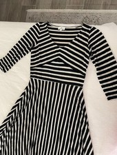 Anthropologie Puella Demarcation Black & Beige Stripe Maxi Dress S