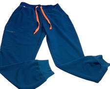 FIGS Women Zamora High Waist Jogger Scrub Pants 25" Inseam Sz S blue W22SW2012P