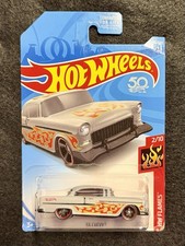 2018 Hot Wheels 300 HW Flames 300/365 - Gray '55 CHEVY 2/10 - NEW Sealed