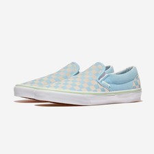 VANS Womens CLASSIC SLIP ON CHECKERBOARD VN000D6YCAU CRYSTAL BLUE US W 5.5-10