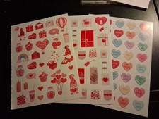 3X STICKERS FOR SCRAPBOOKING/JOURNALS 25x14 CM ST647 ROMANTIC