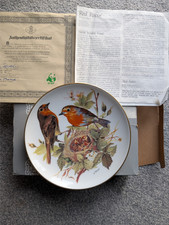 Robin Bird Collectors Plate Ursula Band WWF Songbird Of Europe CERIFICATES BOXED