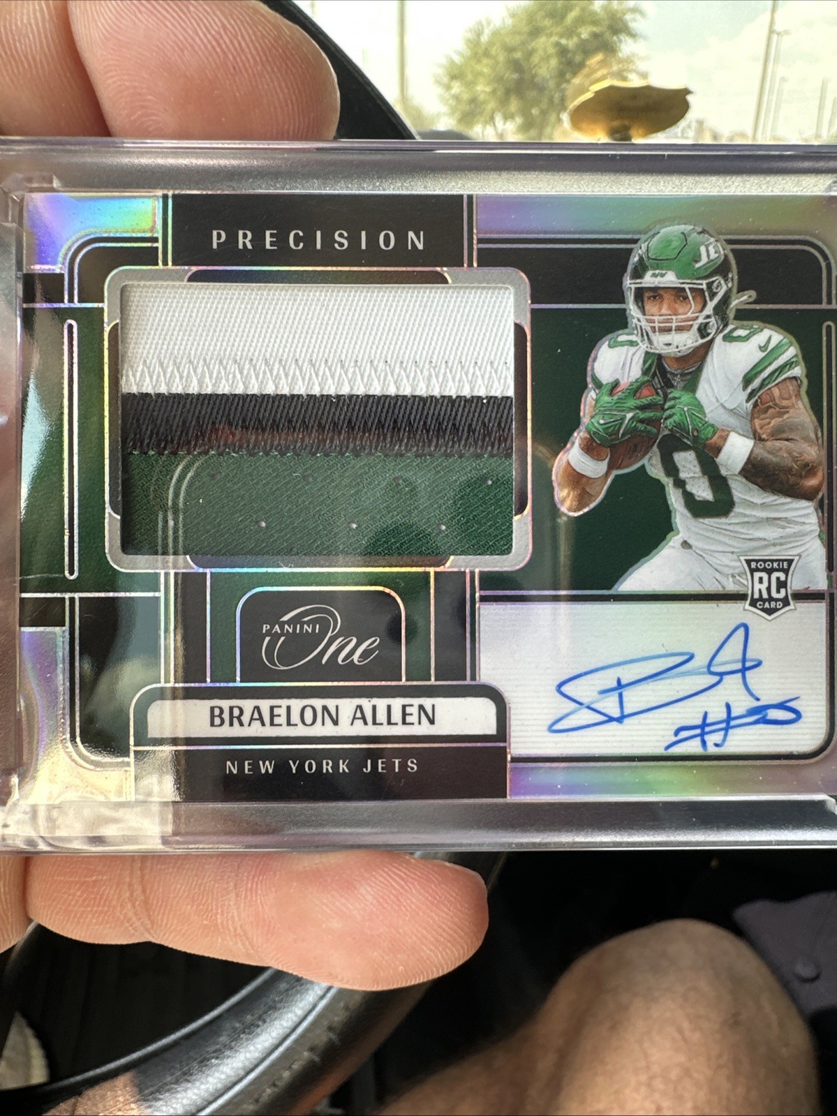 Braelon Allen 2024 Panini One Rookie Auto 3 Color Patch Prizm Holo #MATCH 52/99