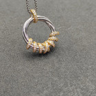 David Yurman Two-Tone Swivel Curved Diamond Necklace Length: 45+5 cm drop chain — photo 5