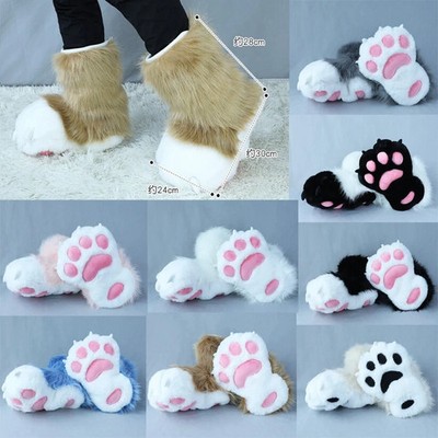Animal Clothing Fur Husky Dog Fox Mascot (Shoes) Party Halloween Fur cosplay