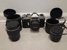 Vintage Chinon CS 35mm SLR Camera And Lenses
