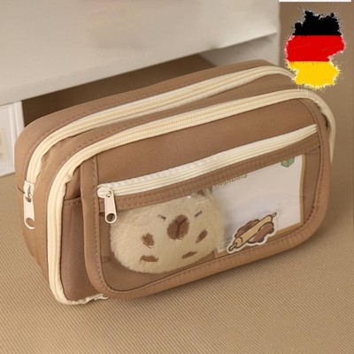 Cartoon Capybara Backpack with Pencil Case School Bag Large Capacity