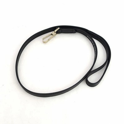 Gucci Collar & Leash Dog Leather Black Silver Metal 049_0412 w/Box