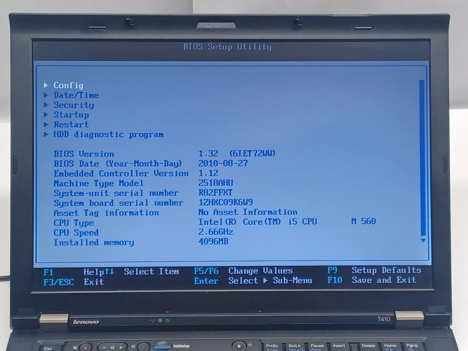 Portátil Lenovo ThinkPad T410 i5-m560 4 GB sin HD Foto 2 de 4