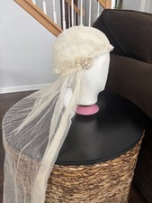 Juliette Wedding Cap Veil 1920s Vintage Wedding Art Deco