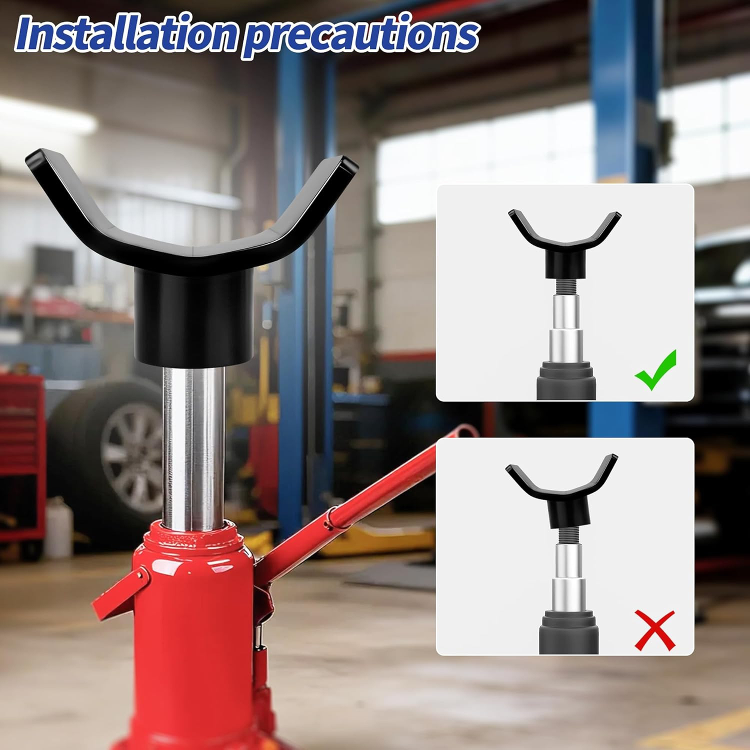 Bottle Jack Adapter for RV Trailer Truck Fits 2" 3" 4" round Square Shaft Tubes