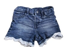 Girl s Jumping Beans Denim With Lace, Adjustable Waist, Shorts Size 5 4