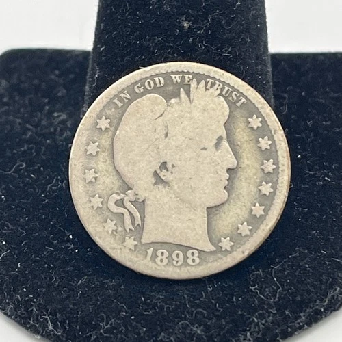 1898 O Barber Quarter - Fine !!