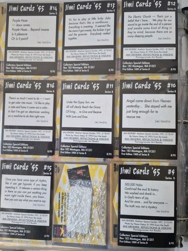 Jimi Hendrix von Nona Hatay MiniArt Trading Cards First Edition Serie A + B Set  - Bild 3 von 13